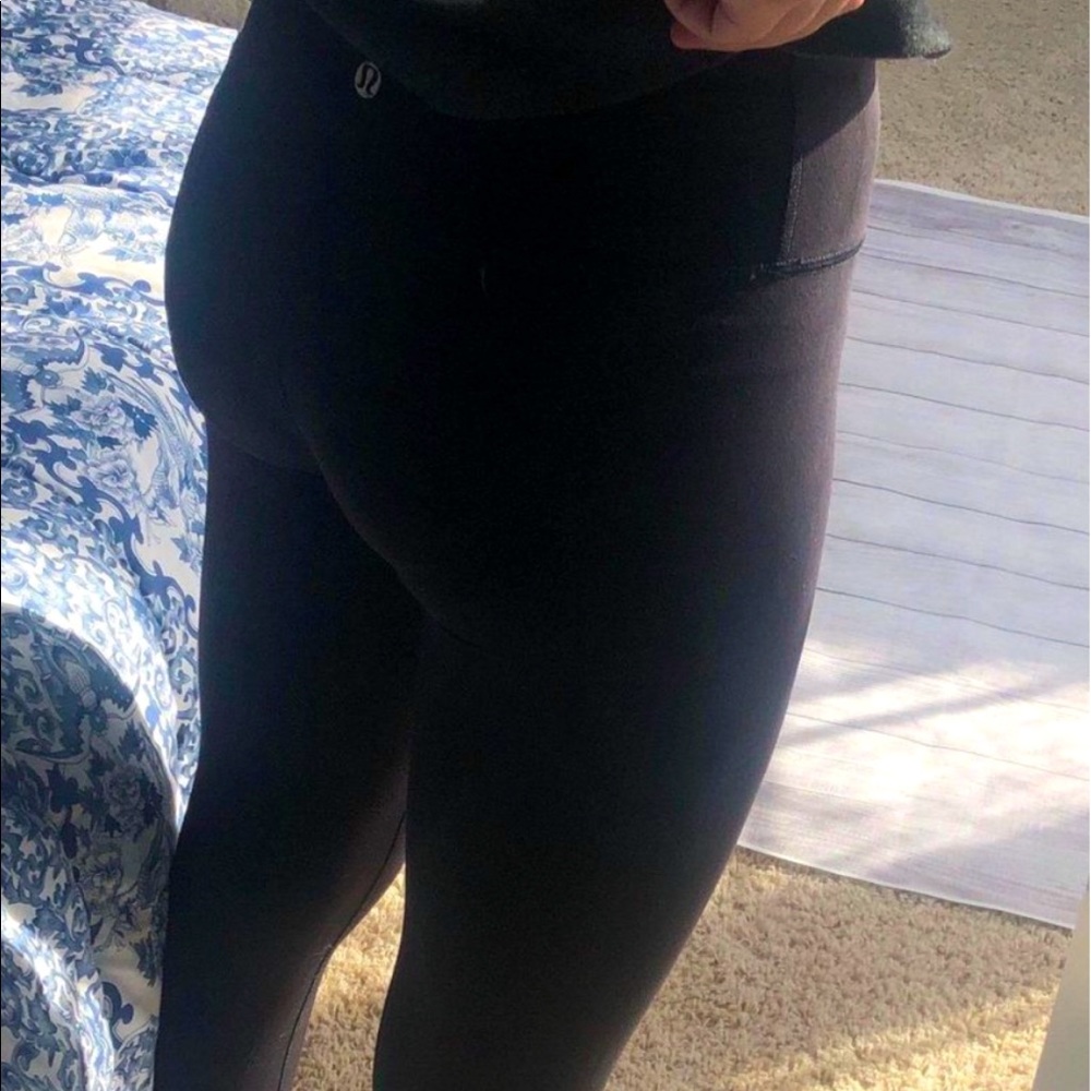 Black lululemon leggings size 2